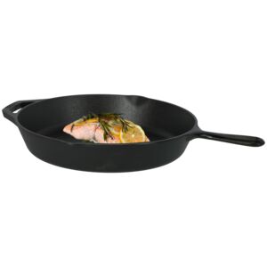 Lodge Cast Iron Round Skillet Pan with Hanging Loop Black 10.5inch